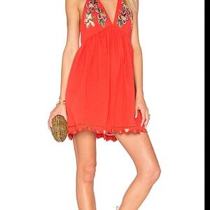 Free People Love and Flowers Halter Dress Size Small